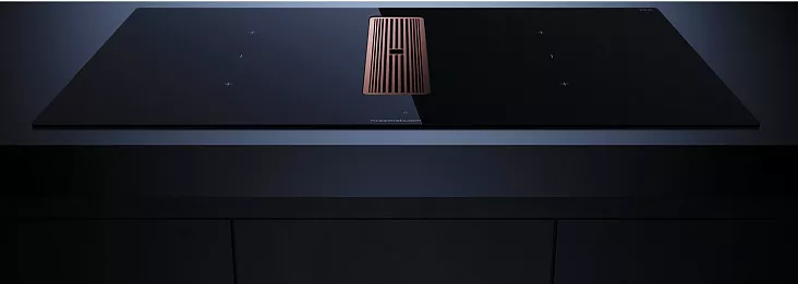 Индукционная варочная панель с вытяжкой Kuppersbusch KMI 9350.0 SR Copper