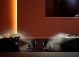 Индукционная варочная панель с вытяжкой Falmec ZERO 84 VETRO NERO
