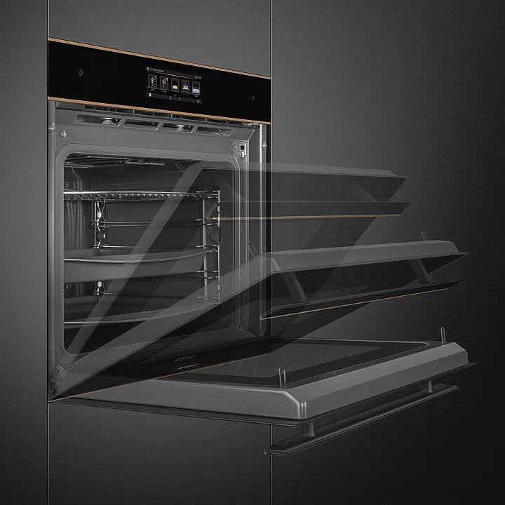 Электрический духовой шкаф с свч и паром Smeg SO6606WAPNR