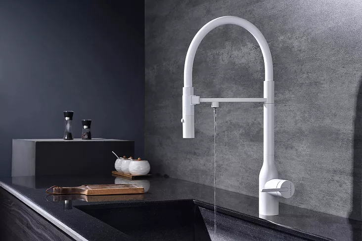 Смеситель для кухни Paulmark MAGNETO ONE WH
