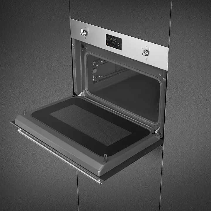 Компактный духовой шкаф с свч Smeg SO4302M1X