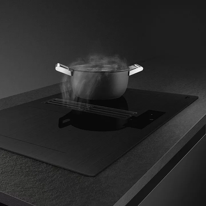 Индукционная варочная панель с вытяжкой Smeg HOBD382MB2