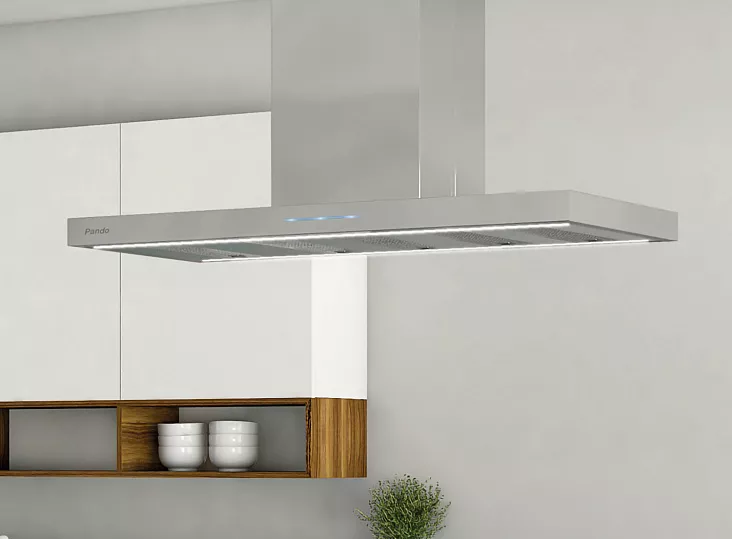 Островная Т-образная вытяжка Pando I-861/90X60 IX 1250 ECO SEC