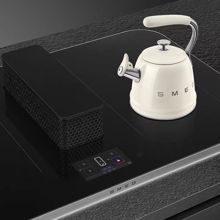 Индукционная варочная панель с вытяжкой Smeg HHSL7845X