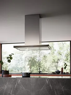 Островная Т-образная вытяжка Falmec LUMINA NRS ISOLA BLACK 90