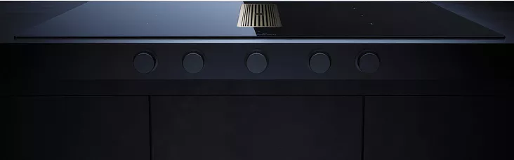 Индукционная варочная панель с вытяжкой Kuppersbusch KMI 9850.1 SR-S Gold