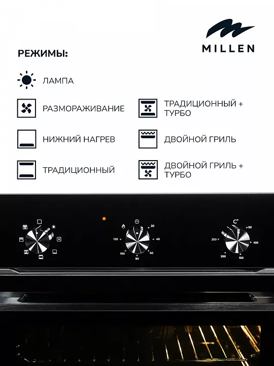 Электрический духовой шкаф MILLEN MEO 601 BL