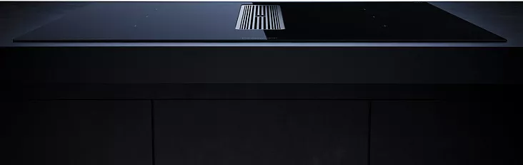 Индукционная варочная панель с вытяжкой Kuppersbusch KMI 8350.0 SR Silver Chrome