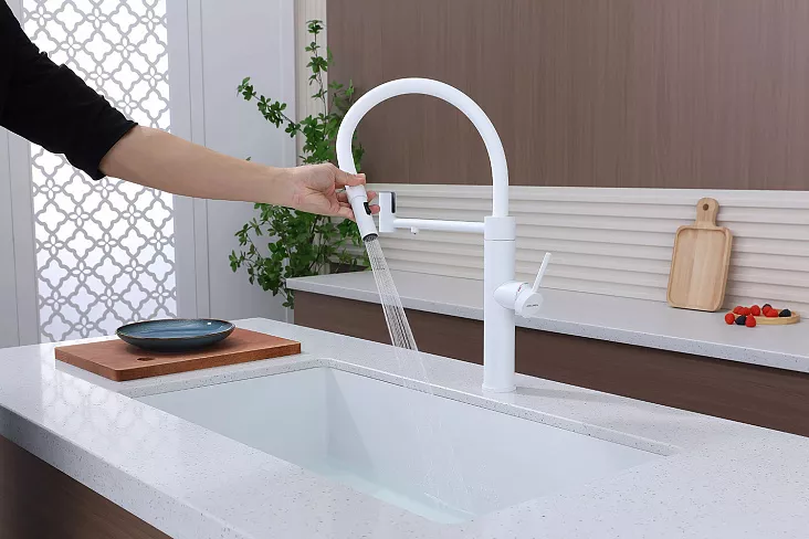 Смеситель для кухни Paulmark GANYMEDE WH