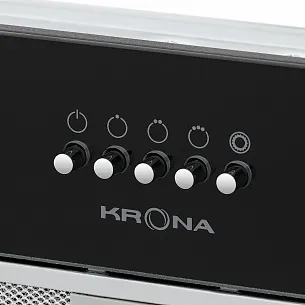 Полновстраиваемая вытяжка Krona KATE 600 GLASS BLACK PB K