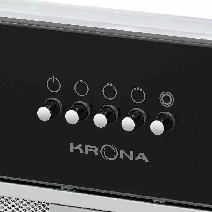 Полновстраиваемая вытяжка Krona KATE 600 GLASS BLACK PB K