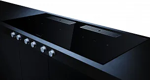 Индукционная варочная панель с вытяжкой Kuppersbusch KMI 12850.0 SR-E Silver Chrome