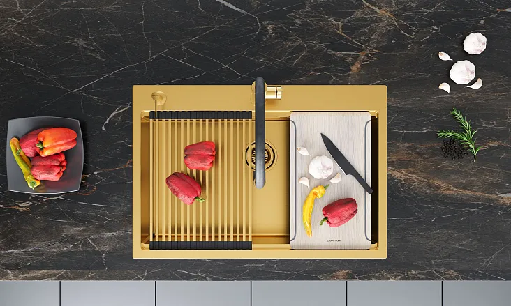 Кухонная мойка Paulmark KRONER-MULTI SINK 75 BG