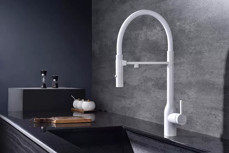 Смеситель для кухни Paulmark MAGNETO ONE WH