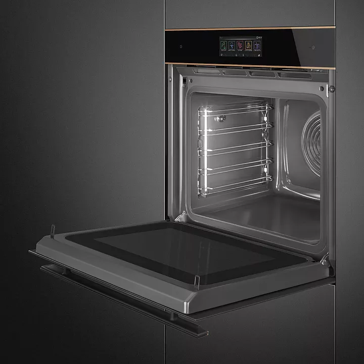 Электрический духовой шкаф с свч и паром Smeg SO6606WAPNR