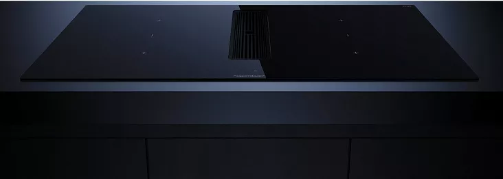 Индукционная варочная панель с вытяжкой Kuppersbusch KMI 9350.0 SR Black Chrome