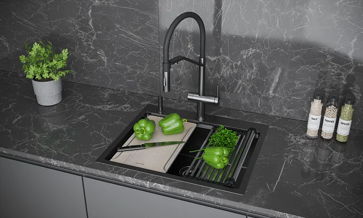 Кухонная мойка Paulmark KRONER-MULTI SINK 59 GM