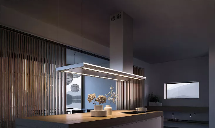 Островная Т-образная вытяжка Falmec LUMEN ISOLA NRS 175 DX