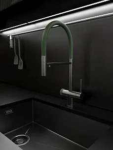 Смеситель для кухни EMAR ЕС - 7024GRN PVD Dark