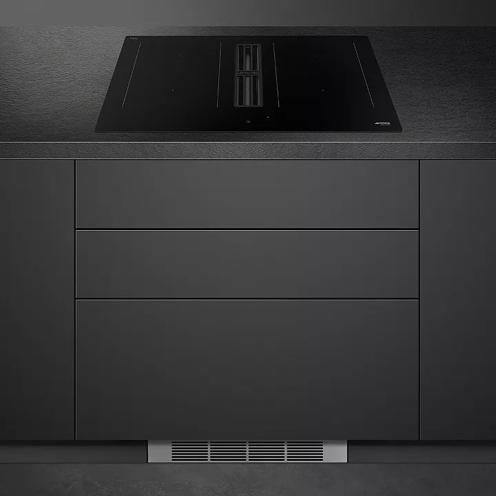 Индукционная варочная панель с вытяжкой Smeg HOBD382N2