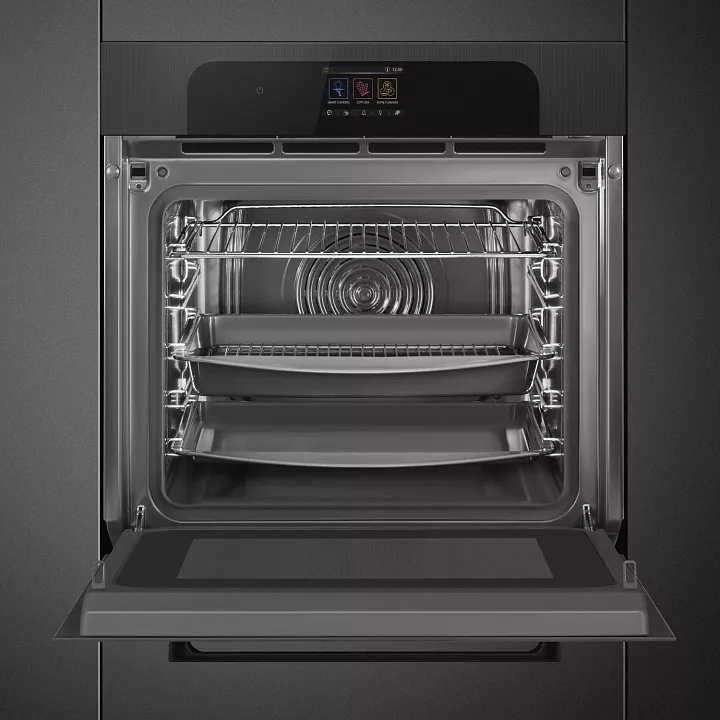 Электрический духовой шкаф с свч и паром SMEG SO6204APB