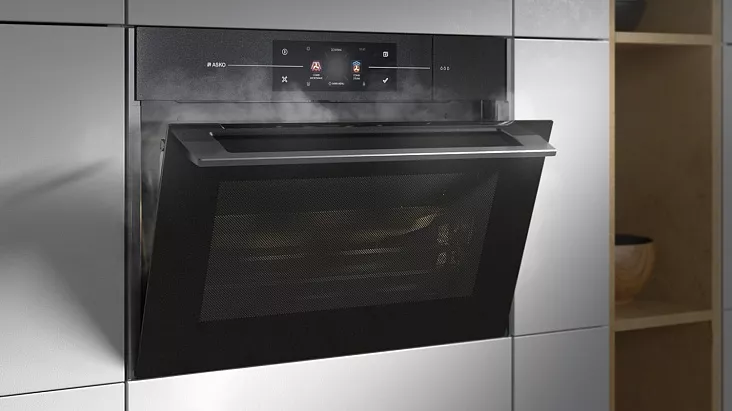 Компактный духовой шкаф с свч и паром Asko OCSM8478G