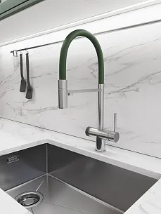 Смеситель для кухни EMAR ЕС - 7024GRN Satin