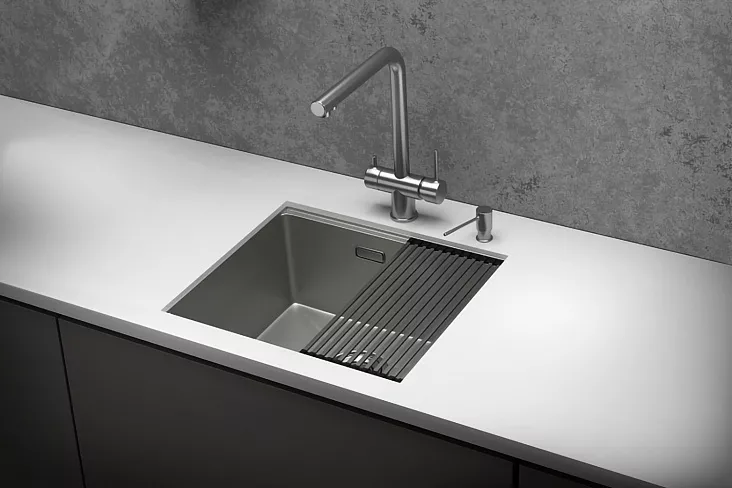Кухонная мойка GRANULA KS-5045U, Сталь матовая
