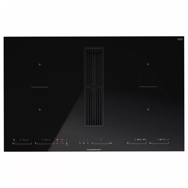 Индукционная варочная панель с вытяжкой Kuppersbusch KMI 8590.0 SR Black Velvet