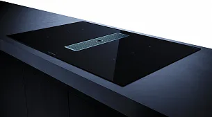 Индукционная варочная панель с вытяжкой Kuppersbusch KMI 8350.0 SR Stainless Steel