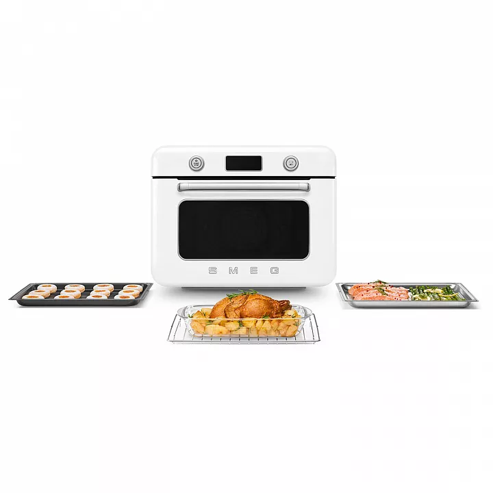 Настольный духовой шкаф с паром SMEG COF01WHEU