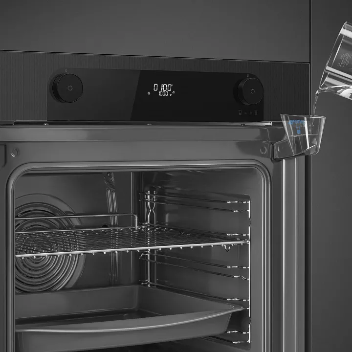 Электрический духовой шкаф с паром Smeg SO6201S2B
