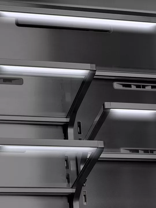 Встраиваемый холодильник-морозильник Cross Door HIBERG S-RFQ 800 B Inverter