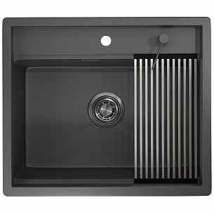 Кухонная мойка GRANULA KS-6051, Графит матовый