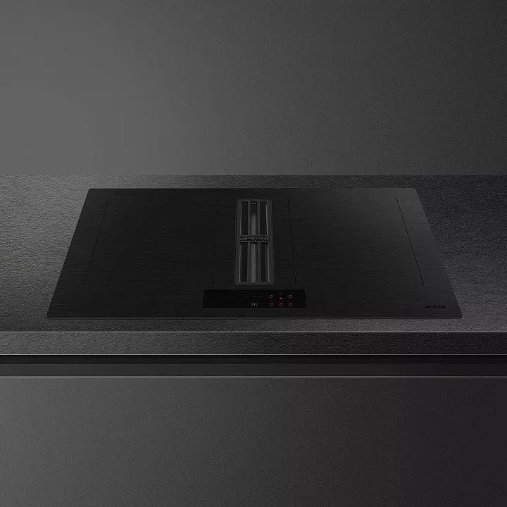 Индукционная варочная панель с вытяжкой Smeg HOBD382MB2