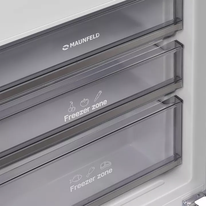 Встраиваемый холодильник-морозильник MAUNFELD MBF193NFW1GR Inverter