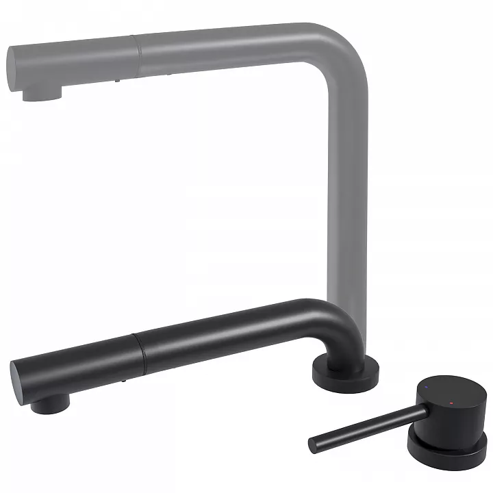 Смеситель для кухни EMAR ЕС - 7027 Black