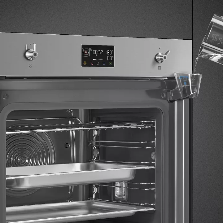Электрический духовой шкаф с паром Smeg SO6302S3PX