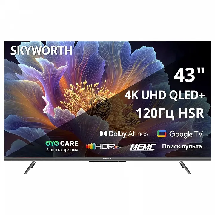 Телевизор Skyworth 43Q66H (2025) 43", 4K UHD, QLED