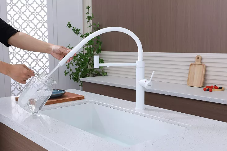 Смеситель для кухни Paulmark GANYMEDE WH