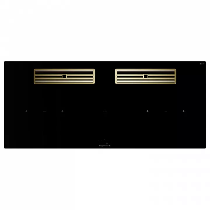 Индукционная варочная панель с вытяжкой Kuppersbusch KMI 12850.0 SR-S Gold