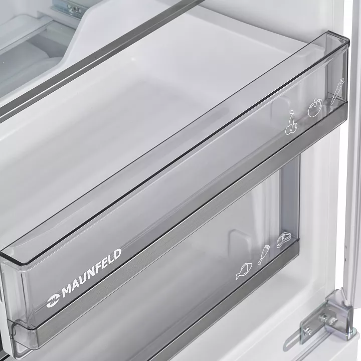 Встраиваемый холодильник-морозильник MAUNFELD MBF177NFWHGR Inverter