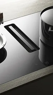 Индукционная варочная панель с вытяжкой V-ZUG CombiCookTop V2000 I604 (CCT2T-31175 черный)