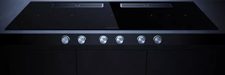 Индукционная варочная панель с вытяжкой Kuppersbusch KMI 12850.0 SR-E Stainless Steel
