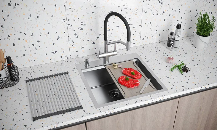 Кухонная мойка Paulmark KRONER-MULTI SINK 51 BS