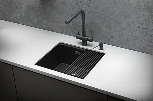 Кухонная мойка GRANULA KS-5045U, Графит матовый