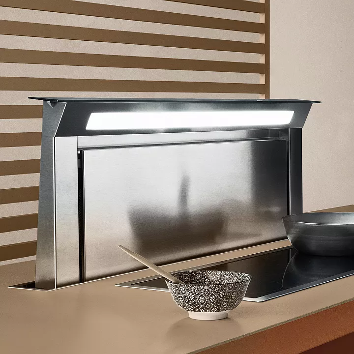 Вытяжка встраиваемая в столешницу Falmec DOWNDRAFT GLASS BLACK 90 (без мотора)