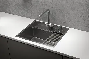 Кухонная мойка GRANULA KS-6051, Сталь сатин