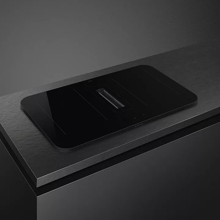 Индукционная варочная панель с вытяжкой Smeg HHSL7844MB