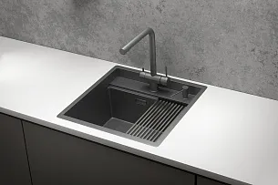 Кухонная мойка GRANULA KS-5051, Графит матовый